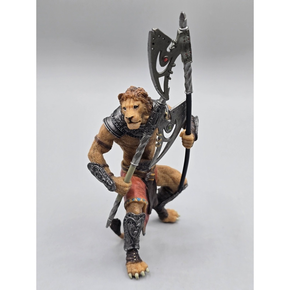Papo Fantasy Warrior MUTANT LION SOLDIER w/Sword & Giant‎ Axe Figure 2007